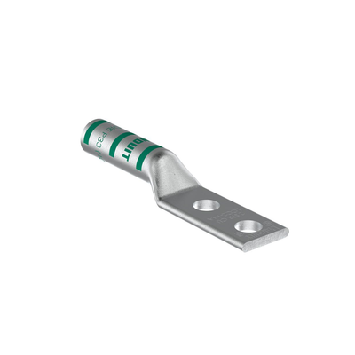 Zapata de compresión LCC2-14A-Q para cal. 2 Awg  Doble barreno para tornillo prisionero de 1/4  Espaciado de orificio 16 mm  1 Pz