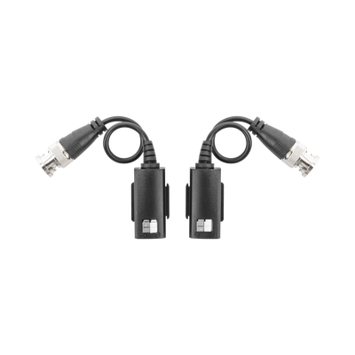 Kit de Transceptores (Baluns) con Terminal PUSH SUPERIOR PIG TAIL en ambos conectores  Resolución 4K   Cable flexible COAXIAL Blindado / COAXITRON / AUDIO POR COAXITRON /Conector 100% COBRE / Calidad PREMIUM