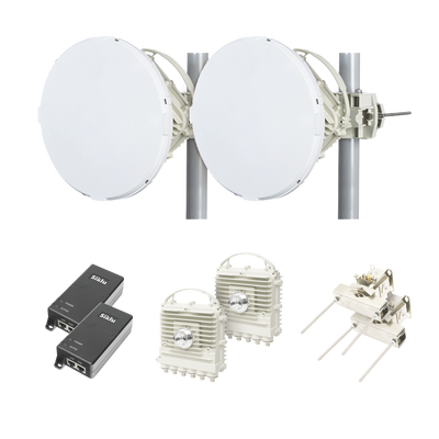 Enlace a la velocidad de la fibra  Banda Libre en México  Sin Interferencia  1 Gbps Reales Full Duplex  1.2 km