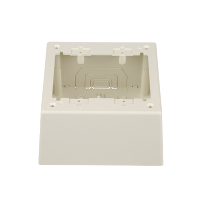 Caja de Pared Superficial Doble  con Divisor Opcional  uso Universal con Placas de Pared  Color Blanco Mate