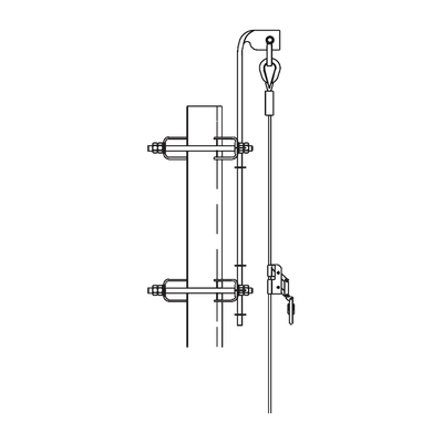 Línea de Vida hasta 45.7 Metros (150 pies). Compatible con línea Super Titan. Carro de Seg. NO INCLUIDO.