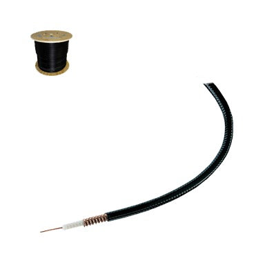 Cable coaxial HELIAX de 1/4"  cobre corrugado  superflexible  BLINDADO  50 Ohms  Carrete de 305 metros