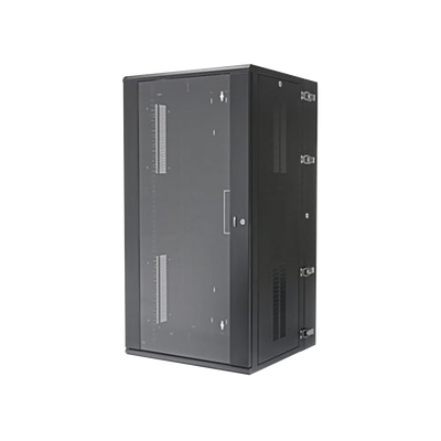 Gabinete PanZone de Montaje en Pared  de 19in  Puerta con Ventana de Seguridad  26 UR  635mm de Profundidad  Color Negro