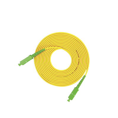 Jumper de Fibra Óptica Monomodo SC/APC-SC/APC Simplex  color amarillo  3 metros