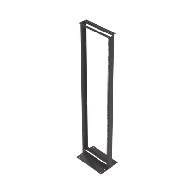 Rack de 2 Postes  Estándar 19"  42 Unidades  Fabricado en Acero  Base "L" para Anclar a Piso.