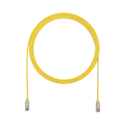 Cable de Parcheo TX6  UTP Cat6  Diámetro Reducido (28AWG)  Color Amarillo  1ft