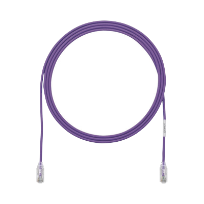 Cable de Parcheo TX6  UTP Cat6  Diámetro Reducido (28AWG)  Color Violeta  3ft