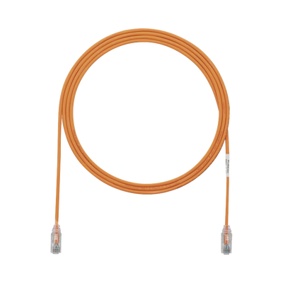 Cable de Parcheo TX6  UTP Cat6  Diámetro Reducido (28AWG)  Color Naranja  5ft