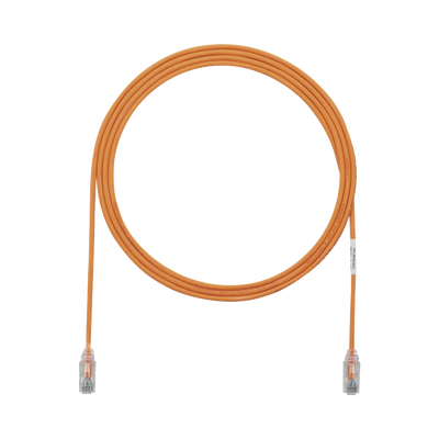 Cable de Parcheo TX6  UTP Cat6  Diámetro Reducido (28AWG)  Color Naranja  7ft