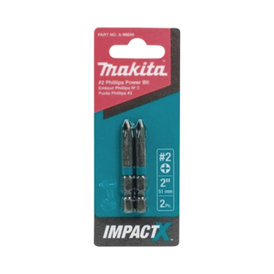 Punta phillips # 2 de 2” (51mm) impact-x punta ph2  blister con 2 piezas.
