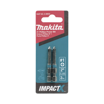 Punta phillips # 1 de 2” (51mm) impact-x punta ph1  blister con 2 piezas.