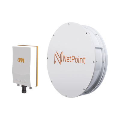 Kit de radio B5c con antena NPX1 de 30 dBi   Frecuencia (4.9-6.2 GHz)  incluye jumper  ideal para distancias de hasta 30km