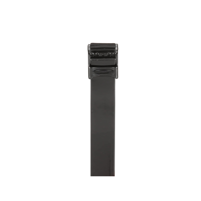 Cincho de Acero Inoxidable 316L con Recubrimiento en Nylon 11  780 mm largo x 12.7mm ancho  Color Negro  Uso Interior/Exterior  Paquete de 50pz