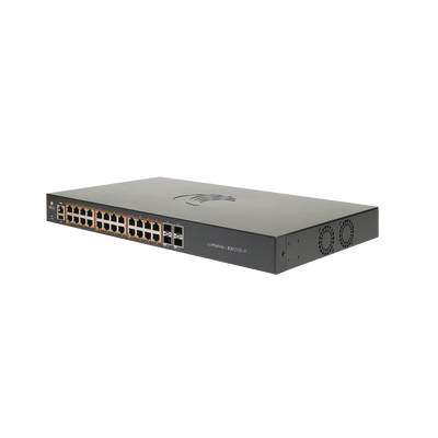 Switch cnMatrix EX1028  de 24 puertos PoE 802.3af/at  200 W  Gigabit Ethernet y 4 SFP  Capa 2   gestión en la nube