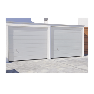 Puerta de Garage de Alta Calidad / Linea Central / Color Blanco 18X8 pies   AISLADA  Estilo Americana.
