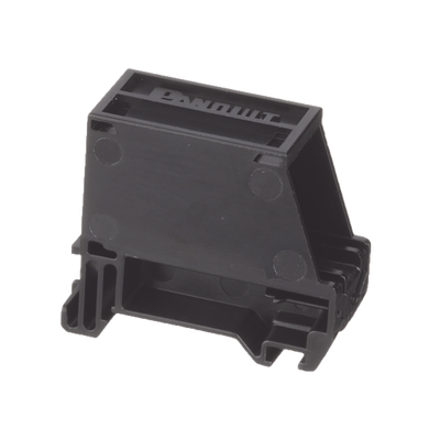 Adaptador de 1 Puerto  Para Conectores Tipo Mini-Com  Blindado  Montaje en Riel Din Estándar de 35mm  Color Negro