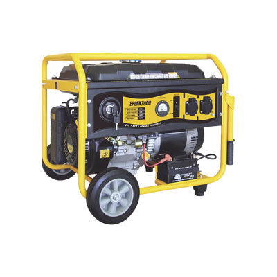 Generador a Gasolina / Planta de Emergencia con Encendido Automático  6.5KW  220Vac 2 Fases  Jaula con Ruedas para Fácil Traslado