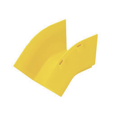 Bajada Vertical Exterior de 45º sin Tapa  Para uso con Canaletas 4X4 FiberRunner™  Color Amarillo
