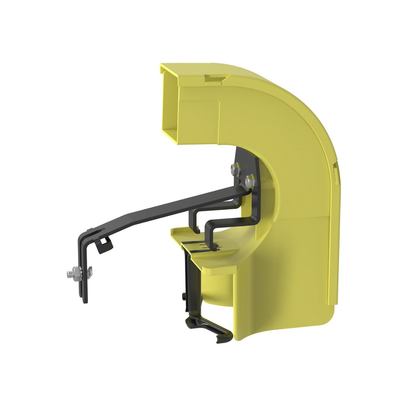 Bajada Para Canaleta FiberRunner™  Uso con Medidas 4x4  6X4  12X4  o 24X12  Con Reducción a 2X2  Color Amarillo