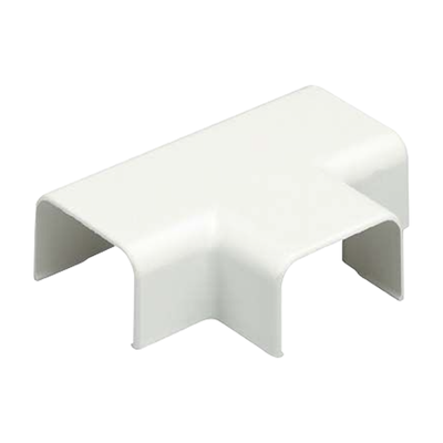 Accesorio en "T"  para uso con canaleta LD10  material ABS  Color Blanco