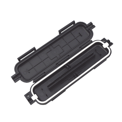 Mini caja para exterior con protección IP65 para uso con mangas de empalme  para protección de empalmes  Incluye una manga