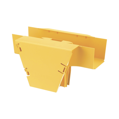 Accesorio en T con Conexión Horizontal y Bajada Vertical a 90º  Para Canaletas FiberRunner™ 4x4  Color Amarillo