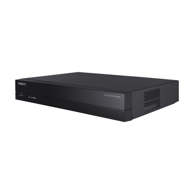 DVR 6 Canales 4 Analógicos + 2 IP hasta 8MP / Soporta  AHD  TVI  CVI  CVBS  IP / 4 Entradas y 1 Salida de Alarma / Wisenet P2P