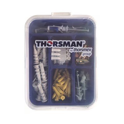 Kit para Sistemas de Fijación en Yeso  Muros Falsos  Tabique hueco  Uso en interiores  (91 piezas)