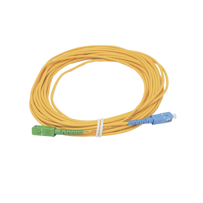 Jumper de Fibra Óptica Simplex  Monomodo  con Conectores SC/UPC-SC/APC  de 10 Metros