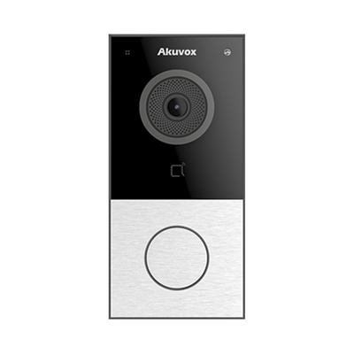 DOORBELL / WIFI / 100% en la Nube / POE / Bluetooth / NFC / Lector de Tarjetas MIFARE / Notificación en APP /  Llamada Telefónica / SIP / ONVIF / IP65 / Cámara 2 MP / Botón con Iluminación / Control de 1 Puerta