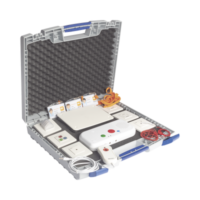 Maletín Funcional Demo Sistema de Llamada Paciente Enfermera IP con Terminales IP y Periféricos