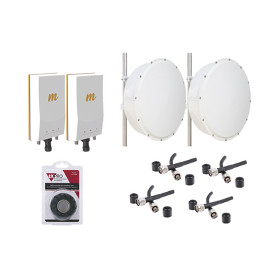 Kit de 2 radios B5c con antena de 30 dBi   Frecuencia (4.9-6.5 GHz)  incluye jumper y radomo  ideal para distancias de hasta 25km