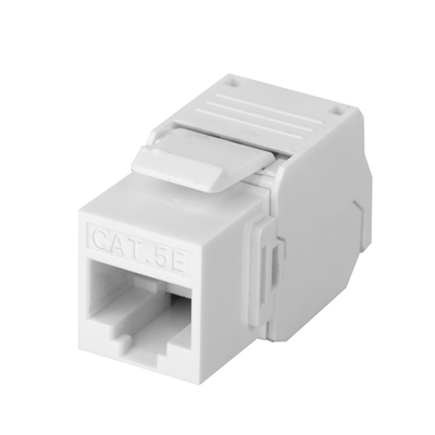 Módulo Jack Keystone Cat5e (toolless)  con terminación en ángulo 180 º Color Blanco  Compatible con Faceplate y Patchpanel Linkedpro