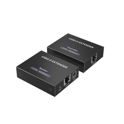 Kit EXTENSOR USB 2.0 de 4 Puertos para Distancias de Hasta  150 m / Soporta USB 2.0  USB 1.1 y USB 1.0 / UTP Cat 5e/6/6a/7 / Soporta Switch Gigabit / Ideal para Cámaras WEB  Impresoras  Escáner  Memorias  Mouse  etc.