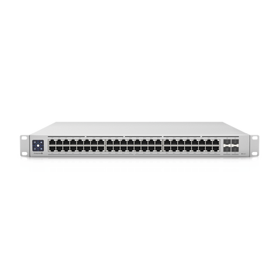 UniFi Switch Enterprise administrable capa 3  48 puertos 2.5GbE RJ45 POE+  4 puertos 10G SFP+  720W  con pantalla táctil de 1.3"