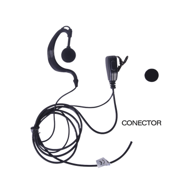 Micrófono - audífono de solapa ajustable al oído para KENWOOD PKT23K