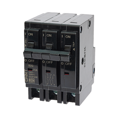 Interruptor Termomagnético Enchufable  Serie: B2Q  3P  20A  240V (SKU:1002295)