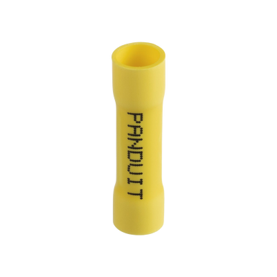 Conector de Empalme a Tope  Para Cables de 12 a 10 AWG  De Vinilo Aislado  Color Amarillo  Paquete de 25 Piezas