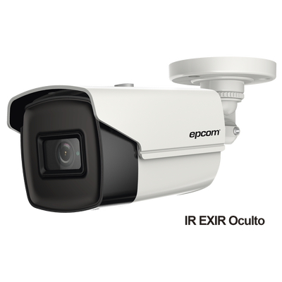 Bala TURBOHD 4K (8 Megapixeles) / Gran Angular 102º / Lente 2.8 mm / Exterior IP67 / IR EXIR 60 mts / dWDR