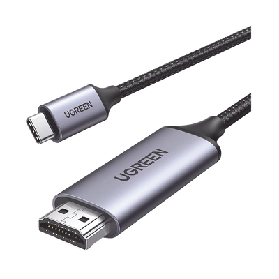 Cable USB-C 3.1 a HDMI 4K | 1.5m | Compatible con Thunderbolt 3 & 4 | Adaptador Tipo-C a HDMI | 4k@60Hz | Soporta Modo Espejo y Modo Extendido | Carcasa de Aluminio | Nylon Trenzado | Conector Niquelado | Blindaje Multicapa.