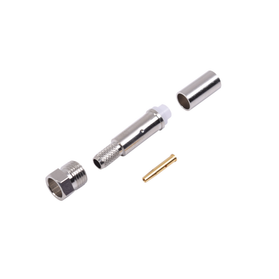 Conector FME Hembra de Anillo Plegable para Cable RG-58/U  Níquel/ Oro/ Teflón.
