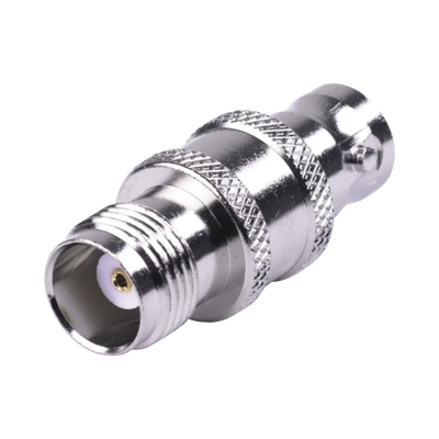 Adaptador en Línea de Conector TNC Hembra a BNC Hembra  Níquel/ Oro/ Teflón.