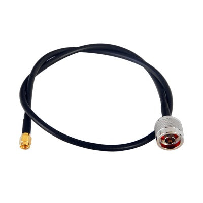 Jumper de 60 cm con Cable RG-58U-SYS  Conectores N Macho a SMA Macho Inverso.