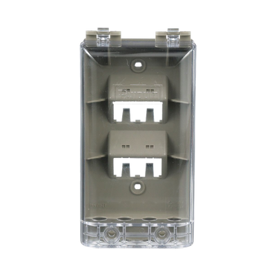Placa de Pared Vertical  Resistente al Agua con Protección IP56  Acepta 4 Módulos Mini-Com  Color Gris