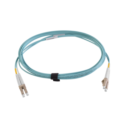 Jumper de Fibra Óptica Multimodo 50/125 XGLO OM4  LC-LC Duplex  OFNR  Color Aqua  5 Metros