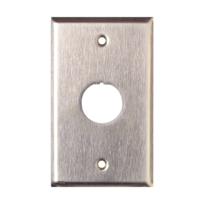 Placa de Pared Reforzada  de Acero Inoxidable  Para Uso Industrial  de 1 Puerto