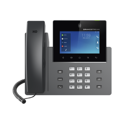 Teléfono IP Android 11  16 líneas SIP con 12 cuentas  pantalla táctil  5"  puertos Gigabit  Wi-Fi  Bluetooth  PoE  codec Opus  IPV4/IPV6 con gestión en la nube GDMS