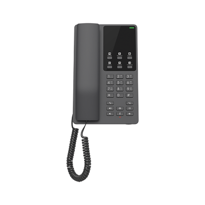 Teléfono IP Hotelero Wi-Fi  2 líneas SIP con 2 cuentas  codec Opus  IPV4/IPV6  color negro  con gestión en la nube GDMS