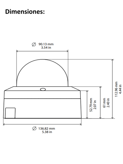 BOSCH V_NDE3503AL- Domo fijo 5MP HDR 3 2-10mm IP66 IK10 IR