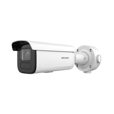 Bala IP 6 Megapixel / Lente Mot. 2.7 a 13.5 mm / 60 mts IR EXIR / Exterior IP67 / IK10 / DARKFIGHTER / PoE+ / Micro SD / Audio y Alarmas I/O / 4 Analíticos: AcuSense  Deteccion Facial  Conteo de Personas por Cruce y Zona